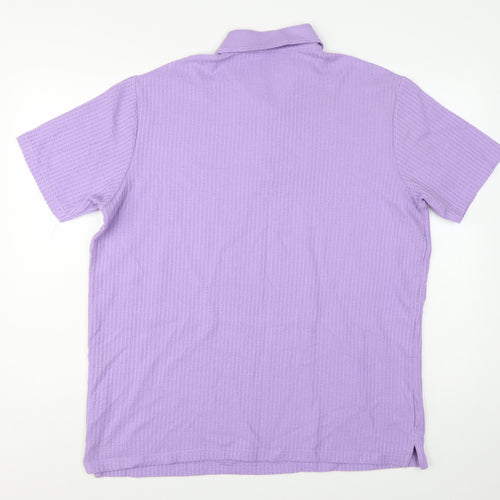 Cotton Traders Men’s Purple 2XL Short Sleeve Cotton Polo Shirt