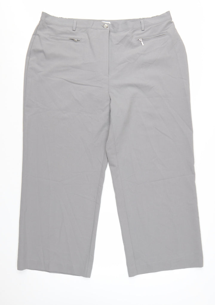 Damart Women’s Grey Straight Leg Stretch Trousers Size 24