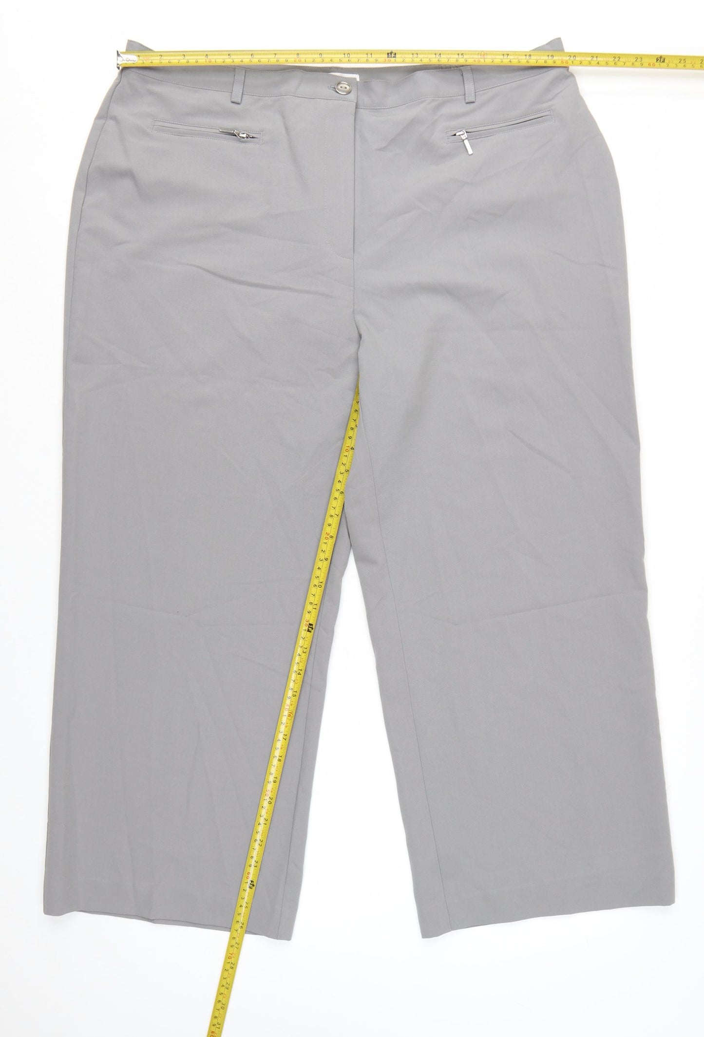 Damart Women’s Grey Straight Leg Stretch Trousers Size 24