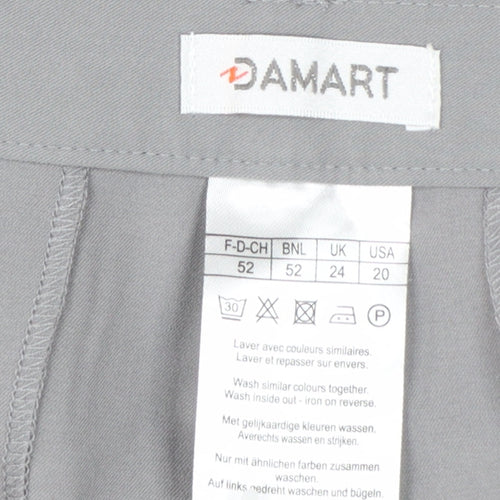 Damart Women’s Grey Straight Leg Stretch Trousers Size 24