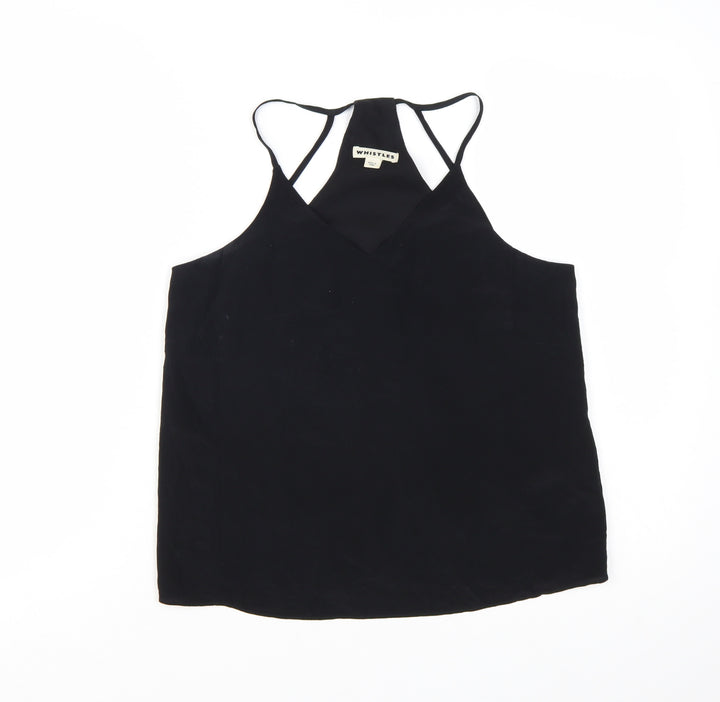 Whistles Women's Black Silk Camisole Tank Top UK 8