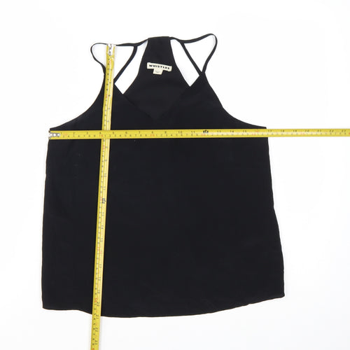 Whistles Women's Black Silk Camisole Tank Top UK 8