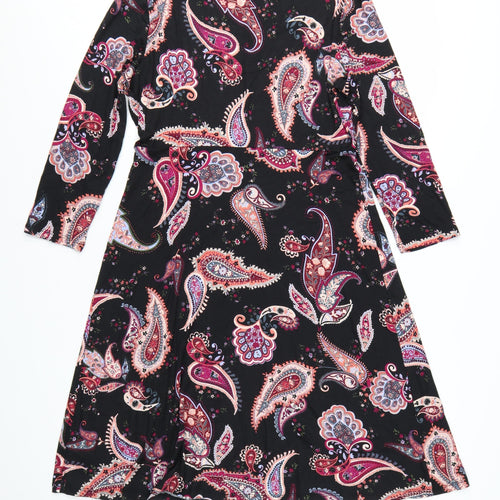 Principles Women’s Multicoloured Paisley Knee Length A-Line Dress Size 14