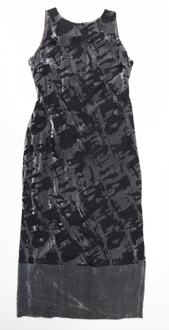 Richards Women’s Black Long Sheath Velvet Dress Size 12
