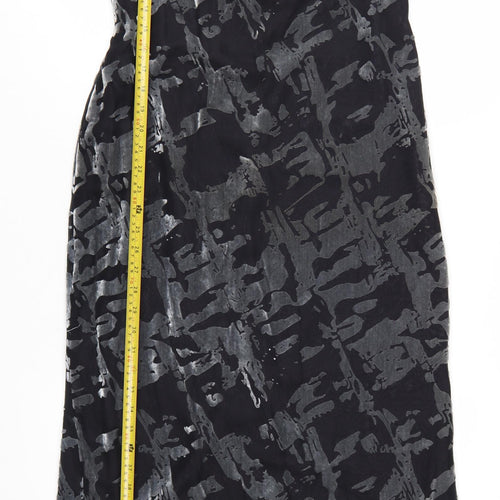 Richards Women’s Black Long Sheath Velvet Dress Size 12