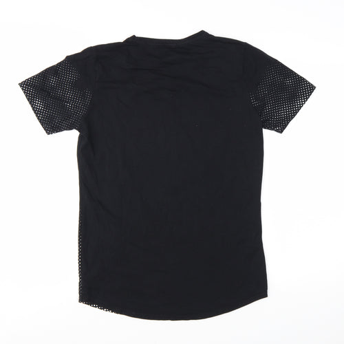 BerryDenim Unisex Black Skull Graphic Stretch T-Shirt L