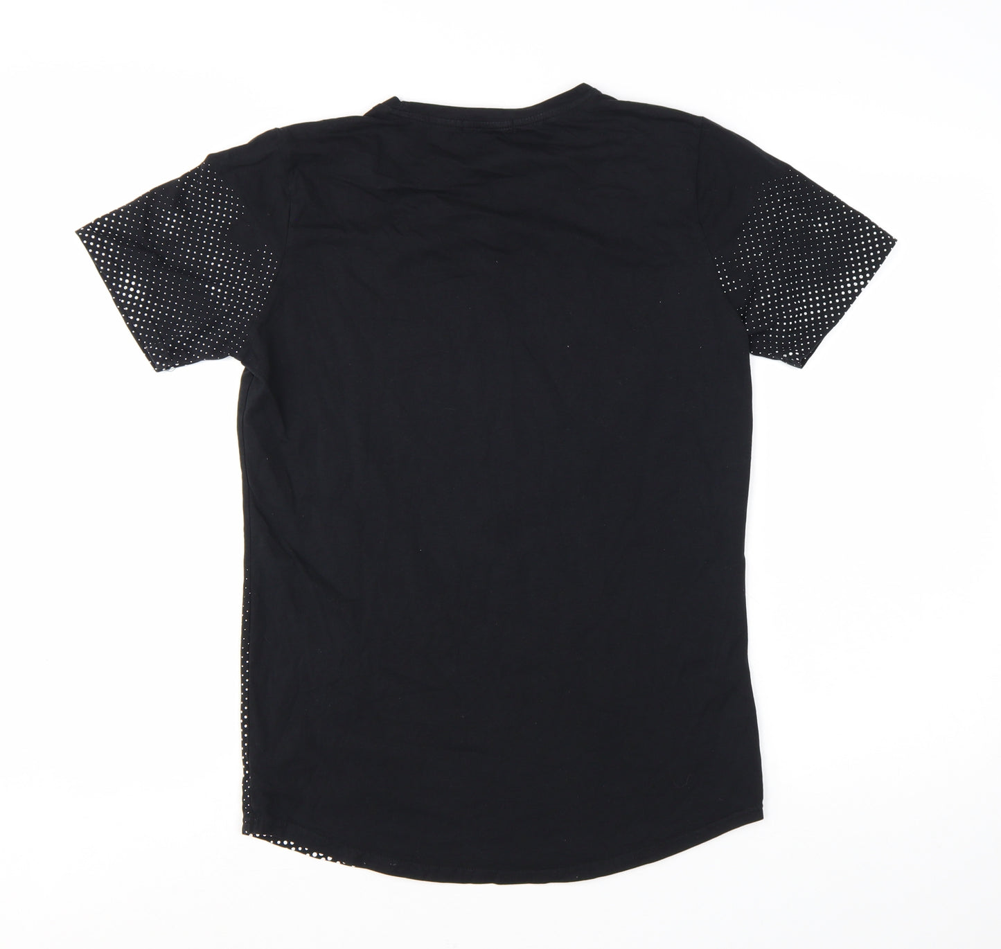 BerryDenim Unisex Black Skull Graphic Stretch T-Shirt L