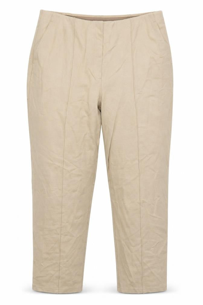 Front view of Marks & Spencer Women Beige, size 20, Regular Viscose Blend Trousers