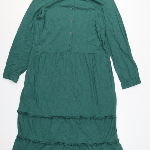 Lily & Me Women’s Green Cotton Midi Shirt Dress UK 18