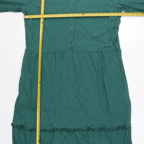 Lily & Me Women’s Green Cotton Midi Shirt Dress UK 18