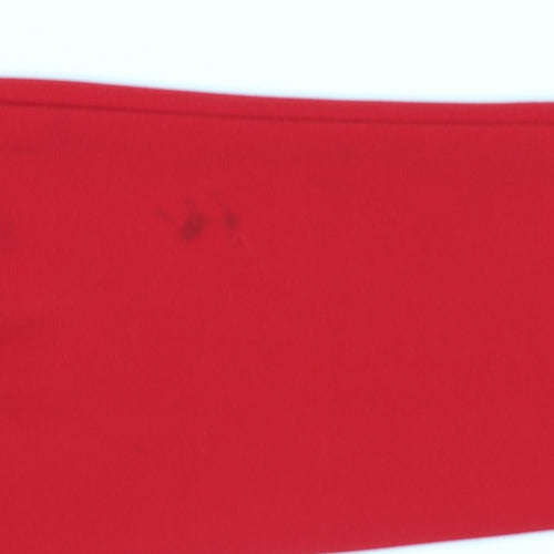 Miss Selfridge Women Red Long Sleeve Knot Front Bodysuit UK 10