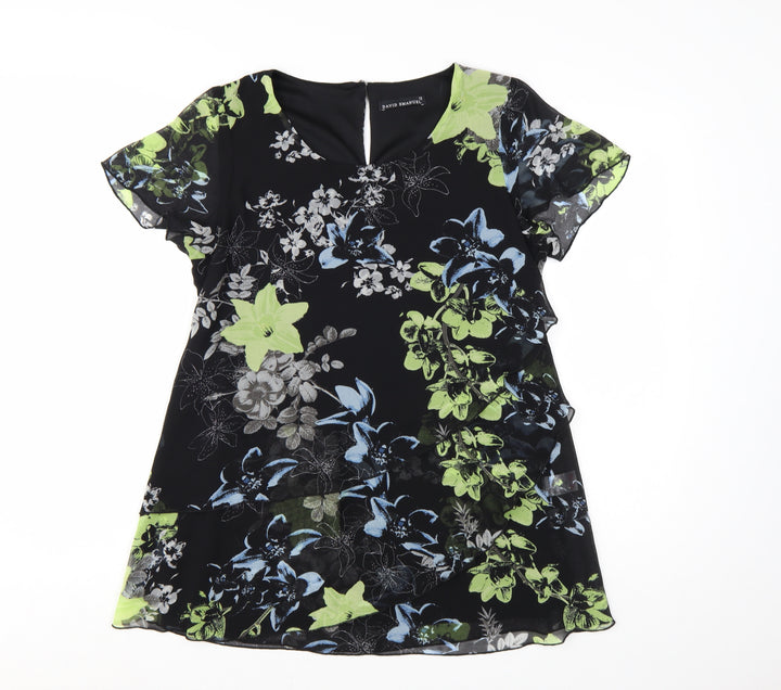 David Emanuel Women’s Multicoloured Floral Tunic Blouse Size 12