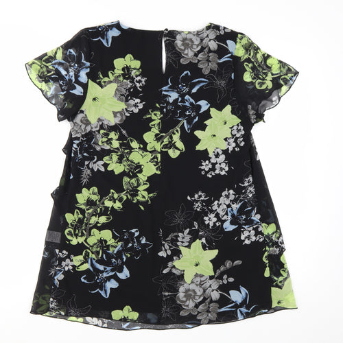 David Emanuel Women’s Multicoloured Floral Tunic Blouse Size 12