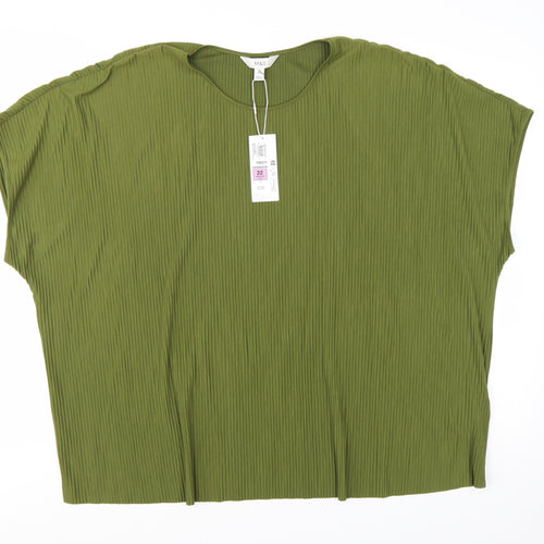Marks and Spencer Women’s Green Size 22 Basic Jersey Blouse Top