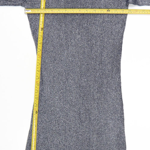 Atmosphere Women’s Grey Ribbed Bodycon Knit Dress Size 14