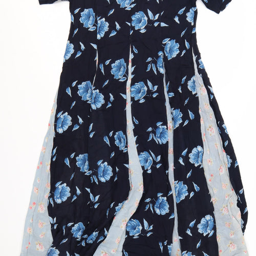 Phool Women’s Multicoloured Floral Midi A-Line Cotton Dress Size 10
