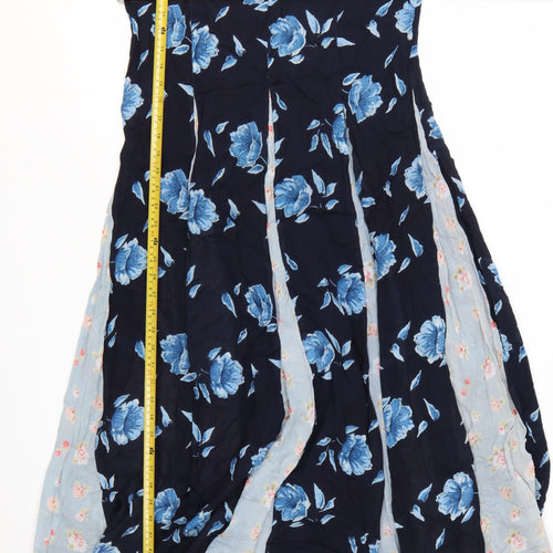 Phool Women’s Multicoloured Floral Midi A-Line Cotton Dress Size 10