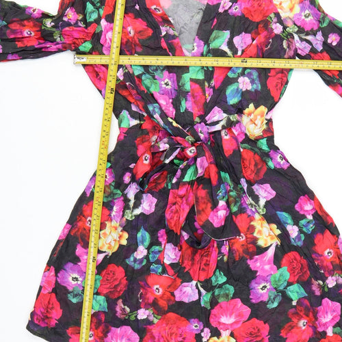 River Island Women’s Petite Floral Wrap Mini Dress Size 6