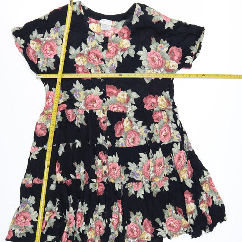 Rue St. Paul Women’s Multicoloured Floral Rayon A-Line Dress M