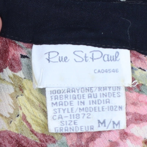 Rue St. Paul Women’s Multicoloured Floral Rayon A-Line Dress M