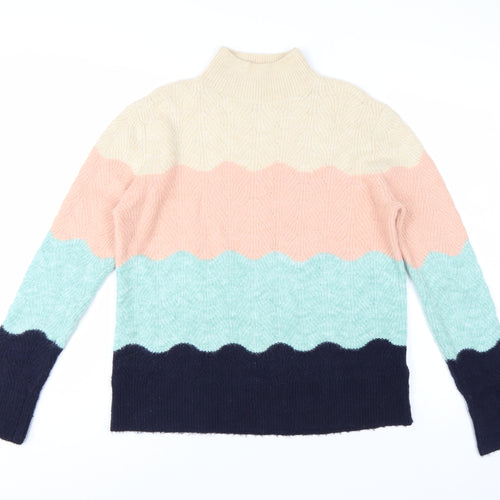 Oasis Women’s Multicoloured High Neck Cable Knit Jumper M
