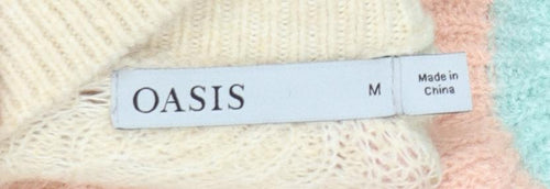 Oasis Women’s Multicoloured High Neck Cable Knit Jumper M