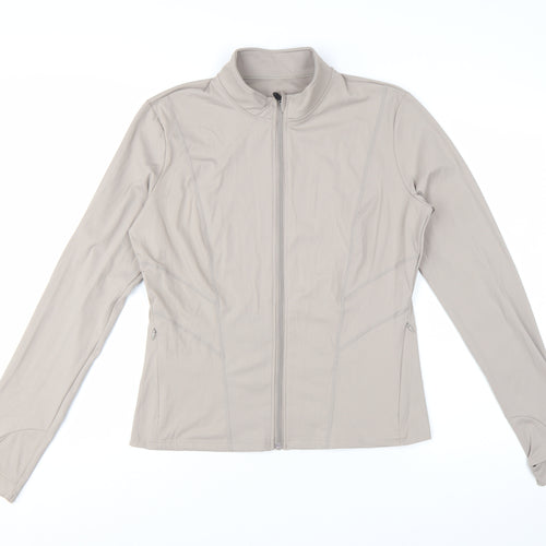 RAPBIN Women's Beige XL Full Zip Lightweight Active Track Jacket