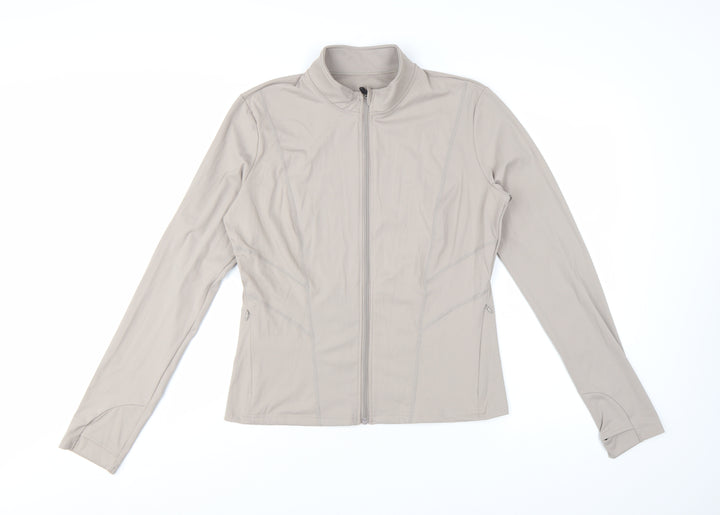 RAPBIN Women's Beige XL Full Zip Lightweight Active Track Jacket