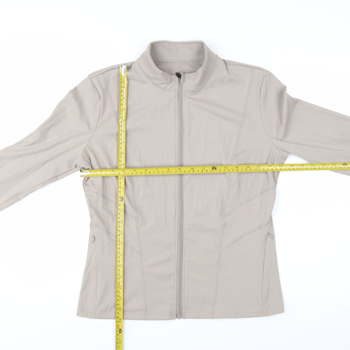 RAPBIN Women's Beige XL Full Zip Lightweight Active Track Jacket