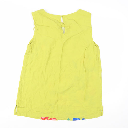 Papaya Women’s Green Floral Sleeveless Tunic Blouse Size 12