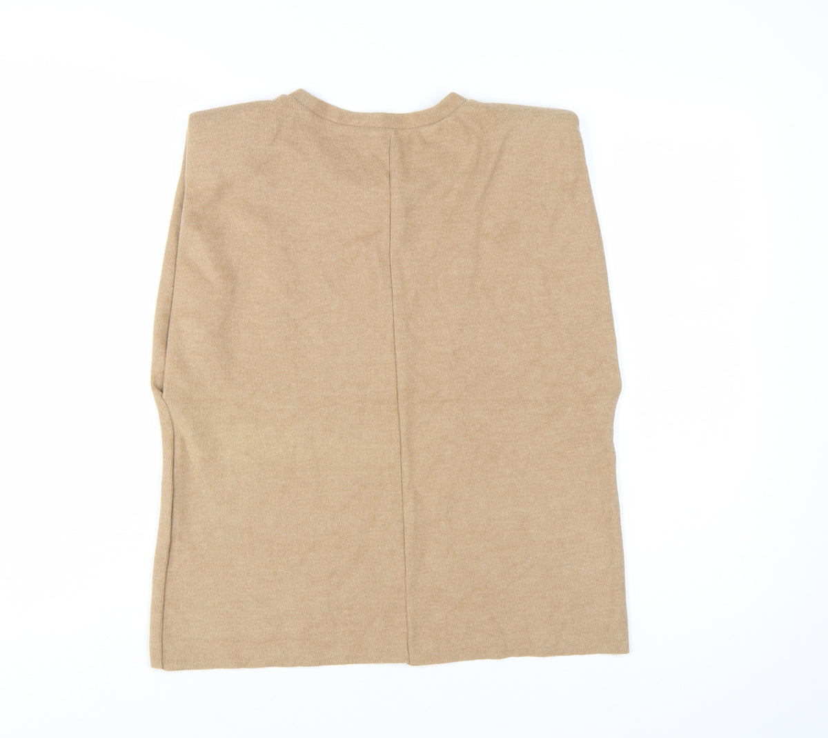 Brand and care label for ZARA Women Beige Crew Neck Knit Jumper M Lightweight Pullover