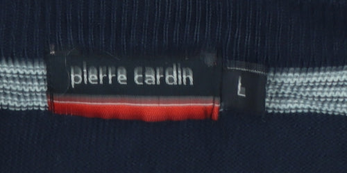 Pierre Cardin Men's Multicoloured Striped Crew Neck Jumper L