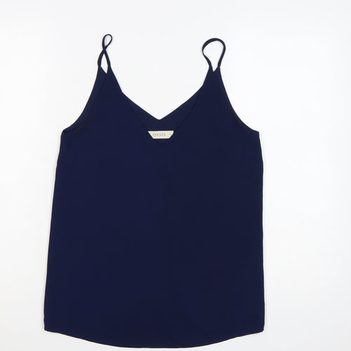 Oasis Women's Blue V-Neck Camisole Tank Top Size 8
