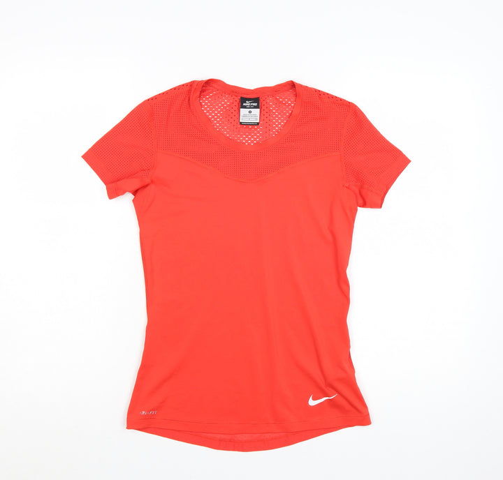 Nike Pro Dri-FIT Women's Red Slim Fit Active T-Shirt Size S