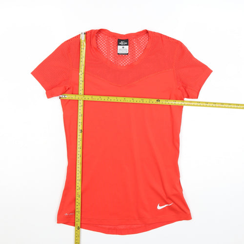 Nike Pro Dri-FIT Women's Red Slim Fit Active T-Shirt Size S