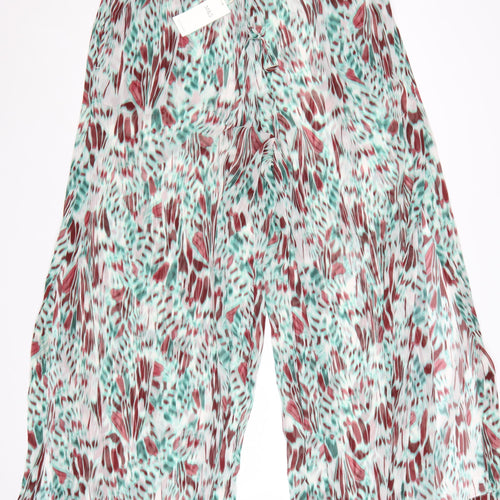 Marks and Spencer Women’s Multicoloured Size 20 Cropped Wide-Leg Trousers