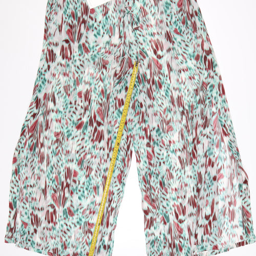 Marks and Spencer Women’s Multicoloured Size 20 Cropped Wide-Leg Trousers