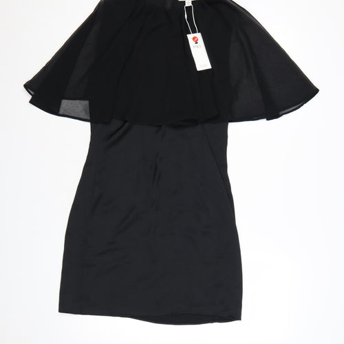 Marks and Spencer Women’s Black Size 8 Sheath Cape Dress