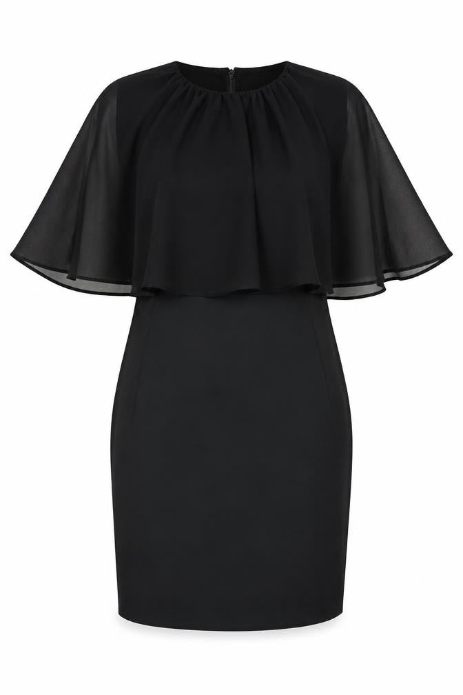 Marks and Spencer Women’s Black Size 8 Sheath Cape Dress