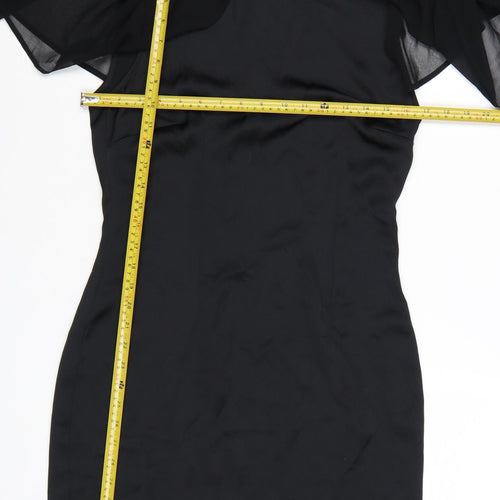 Marks and Spencer Women’s Black Size 8 Sheath Cape Dress