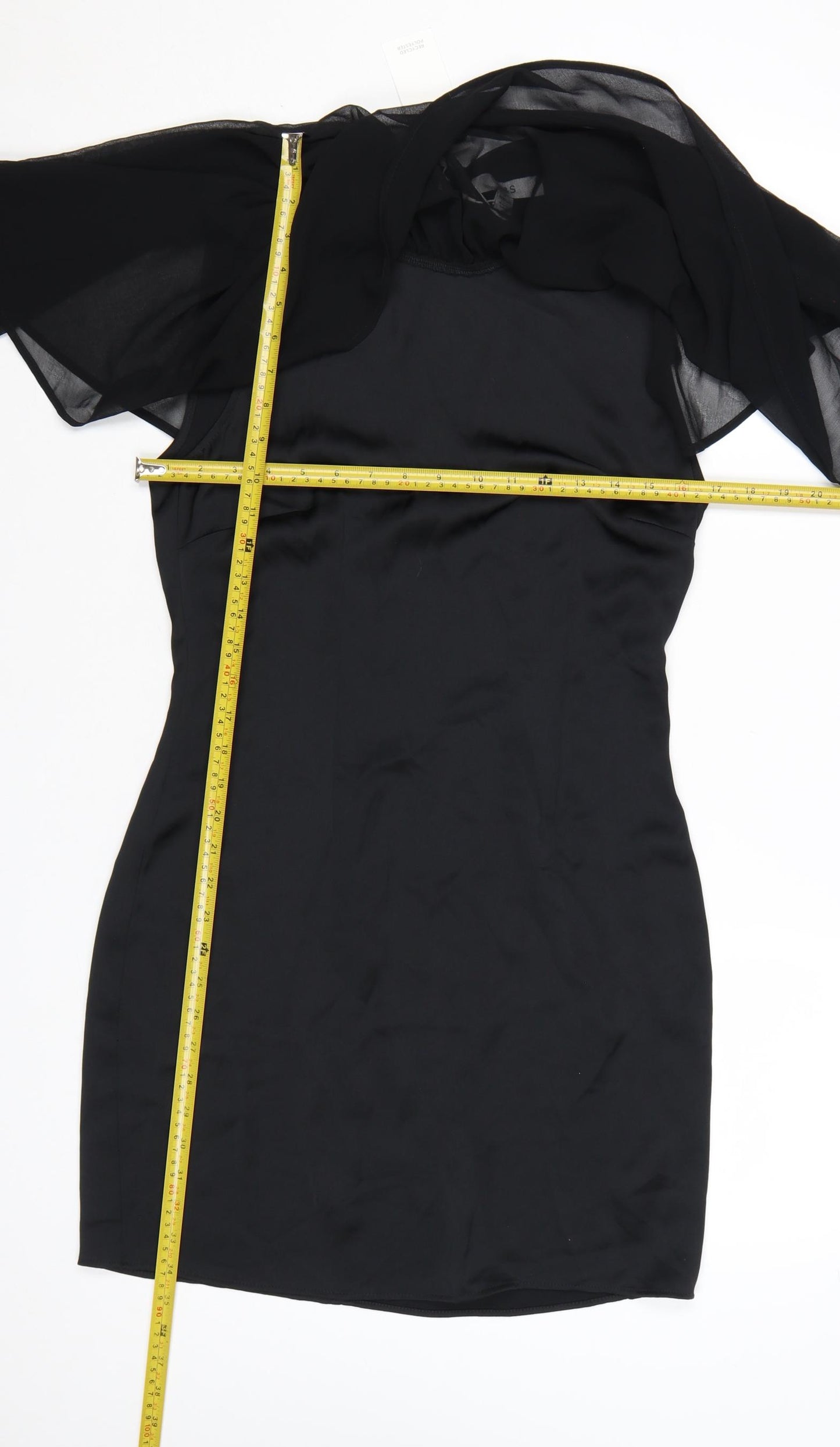 Marks and Spencer Women’s Black Size 8 Sheath Cape Dress