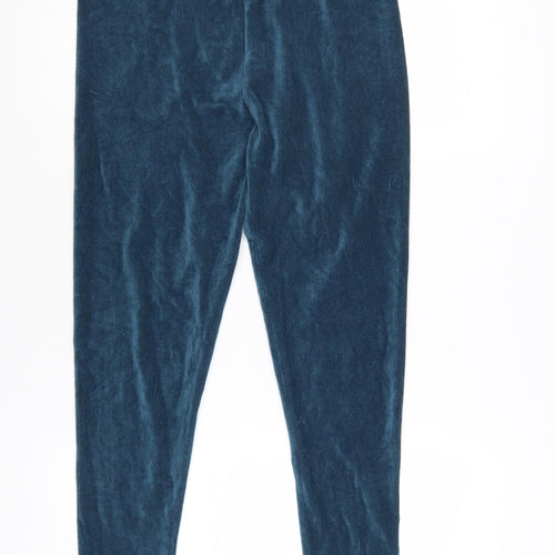 Marks and Spencer Women Petrol Green Velour Leggings UK 12 Regular