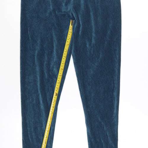 Marks and Spencer Women Petrol Green Velour Leggings UK 12 Regular
