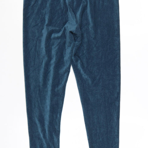 Marks and Spencer Women Petrol Green Velour Leggings UK 12 Regular