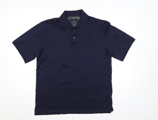 Marks and Spencer Blue Harbour Luxury Men's Navy Blue Cotton Polo Shirt S
