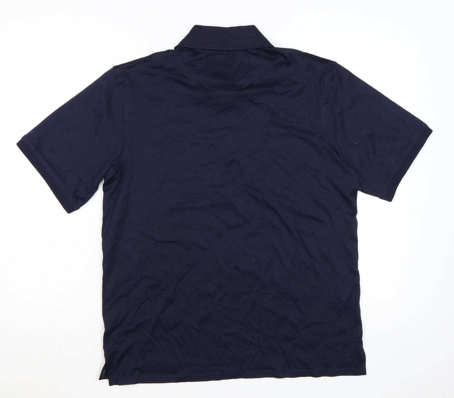 Marks and Spencer Blue Harbour Luxury Men's Navy Blue Cotton Polo Shirt S