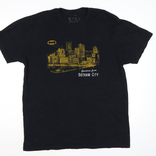 Steel City Cotton Works Men's Black XL Batman Gotham City Graphic T-Shirt
