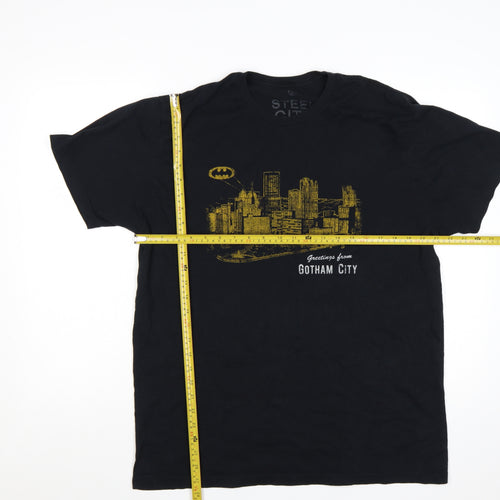 Steel City Cotton Works Men's Black XL Batman Gotham City Graphic T-Shirt