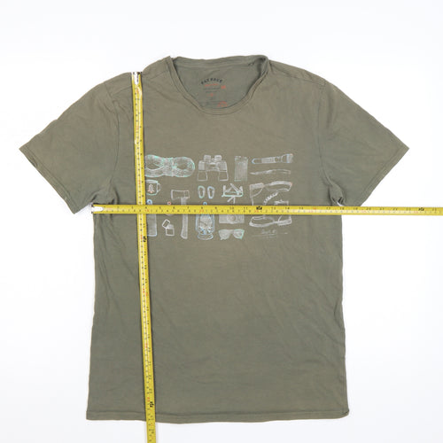 Fat Face Men's Green Graphic Print Cotton T-Shirt Size S