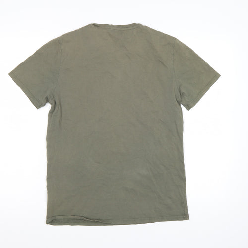 Fat Face Men's Green Graphic Print Cotton T-Shirt Size S